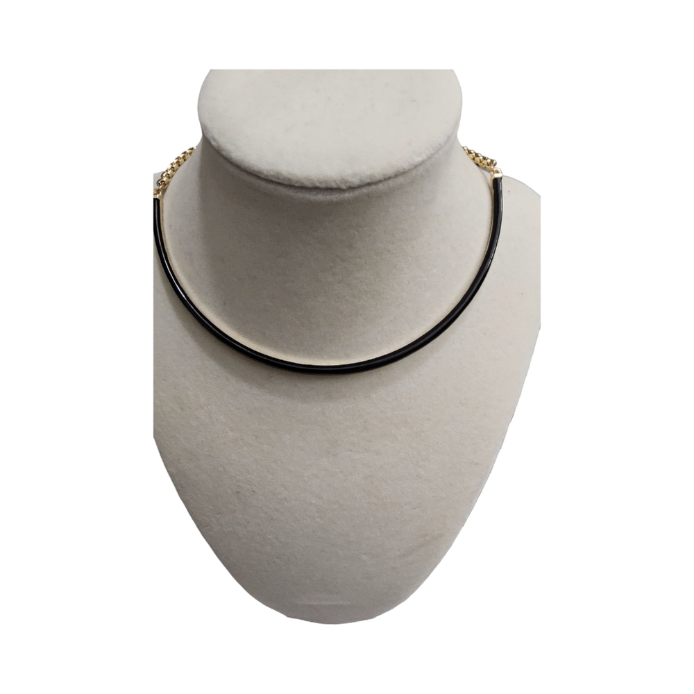 New On 34th Elegant Black Necklace with gold chain - Picture 7 of 7